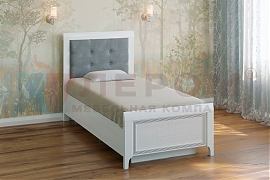 Кровать Карина КР-1035 Снежный Ясень+велюр - мебель ЛЕРОМ во Владивостоке