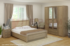 Спальня Карина - композиция 4 Гикори Джексон светлый - мебель ЛЕРОМ во Владивостоке