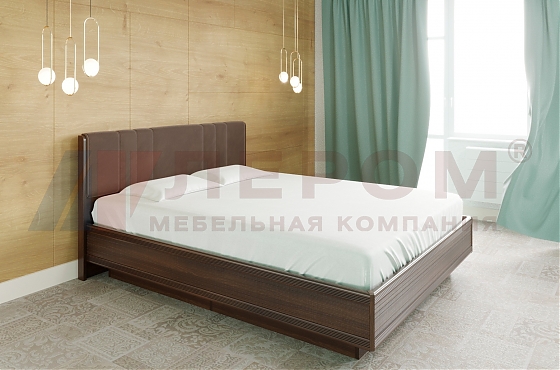 Кровать Карина КР-1013 Акация Молдау+велюр - мебель ЛЕРОМ во Владивостоке