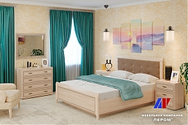 Спальня Карина - композиция 5 Ясень Асахи+велюр - мебель ЛЕРОМ во Владивостоке