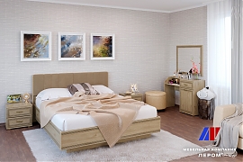 Спальня Карина - композиция 7 Гикори Джексон светлый+велюр - мебель ЛЕРОМ во Владивостоке